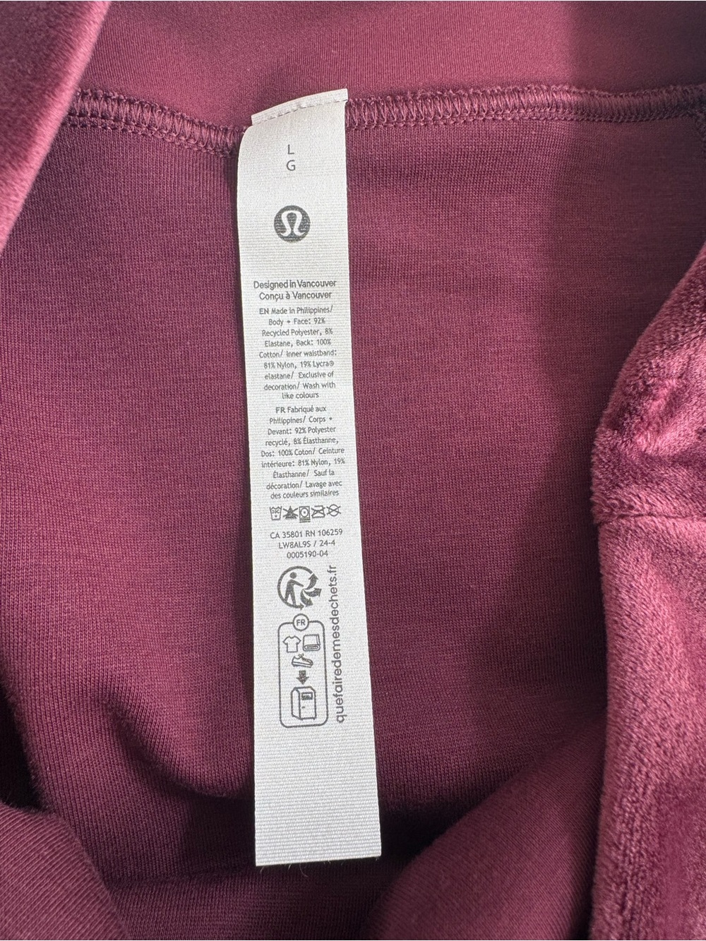 lululemon athletica Women's Deep Maroon Scoop Neck Top